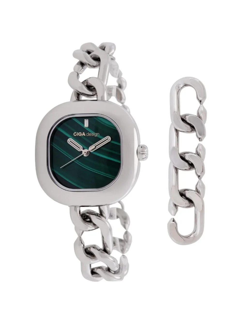 NWT Ciga Design Aglaia Quartz Green Dial Ladies Watch